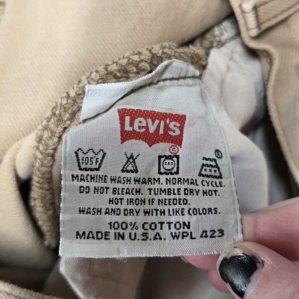 Vintage Levis 501 Jeans Mens Brown Straight‎ Button Fly Made USA 90s Fits 26x29